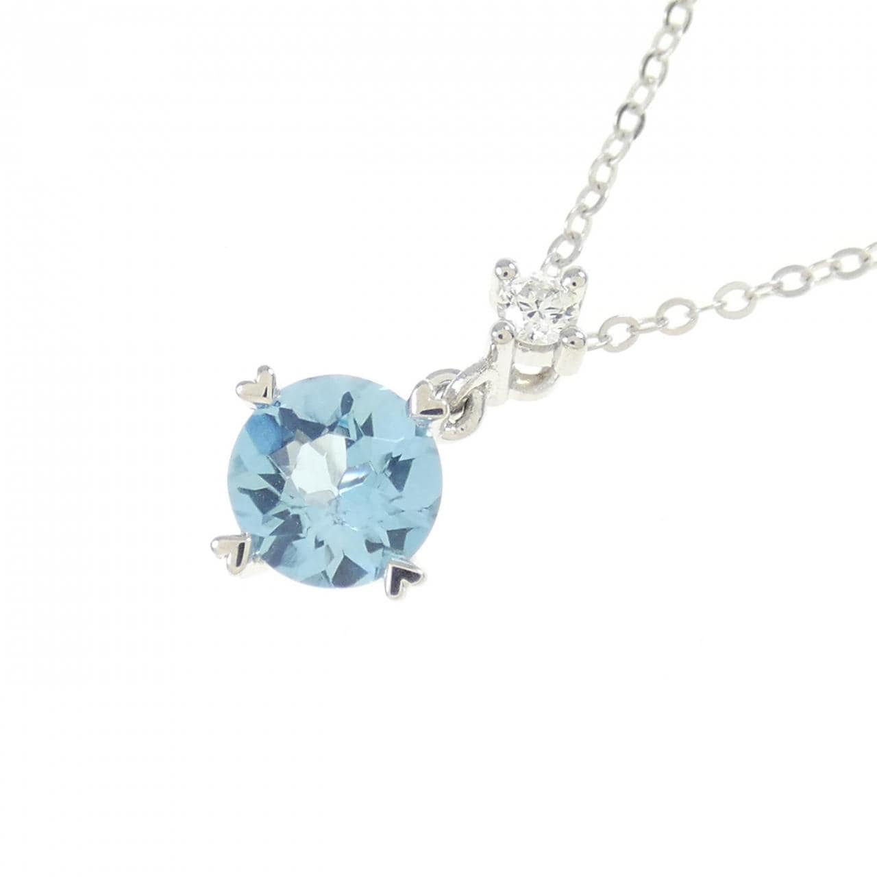 PT Blue Topaz Necklace 0.568CT