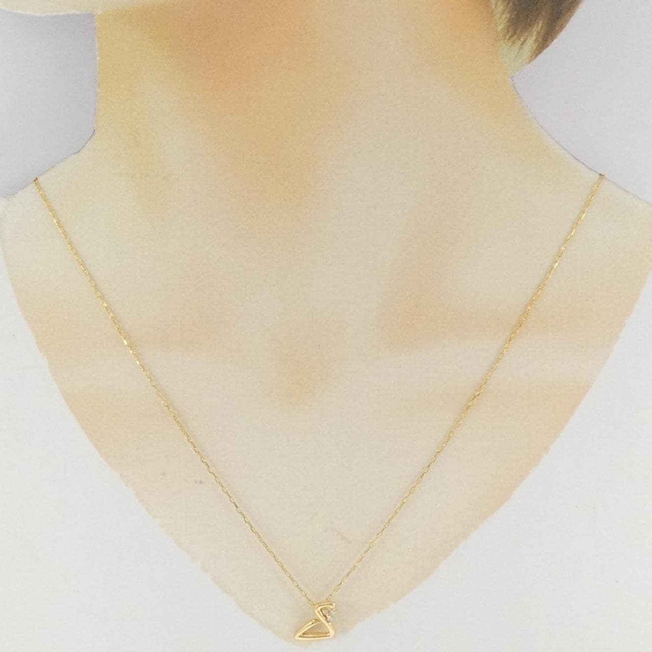 K18YG/750YG ダイヤモンド ネックレス 0.03CT