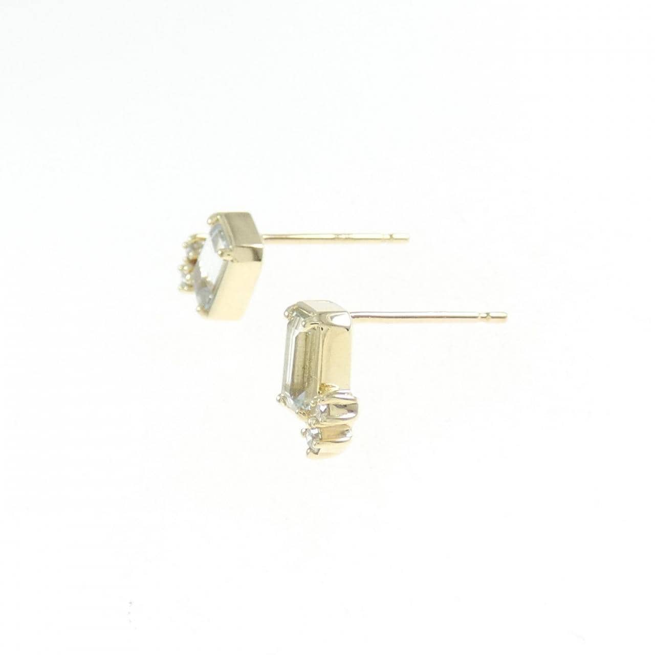 K10YG海蓝宝耳环
