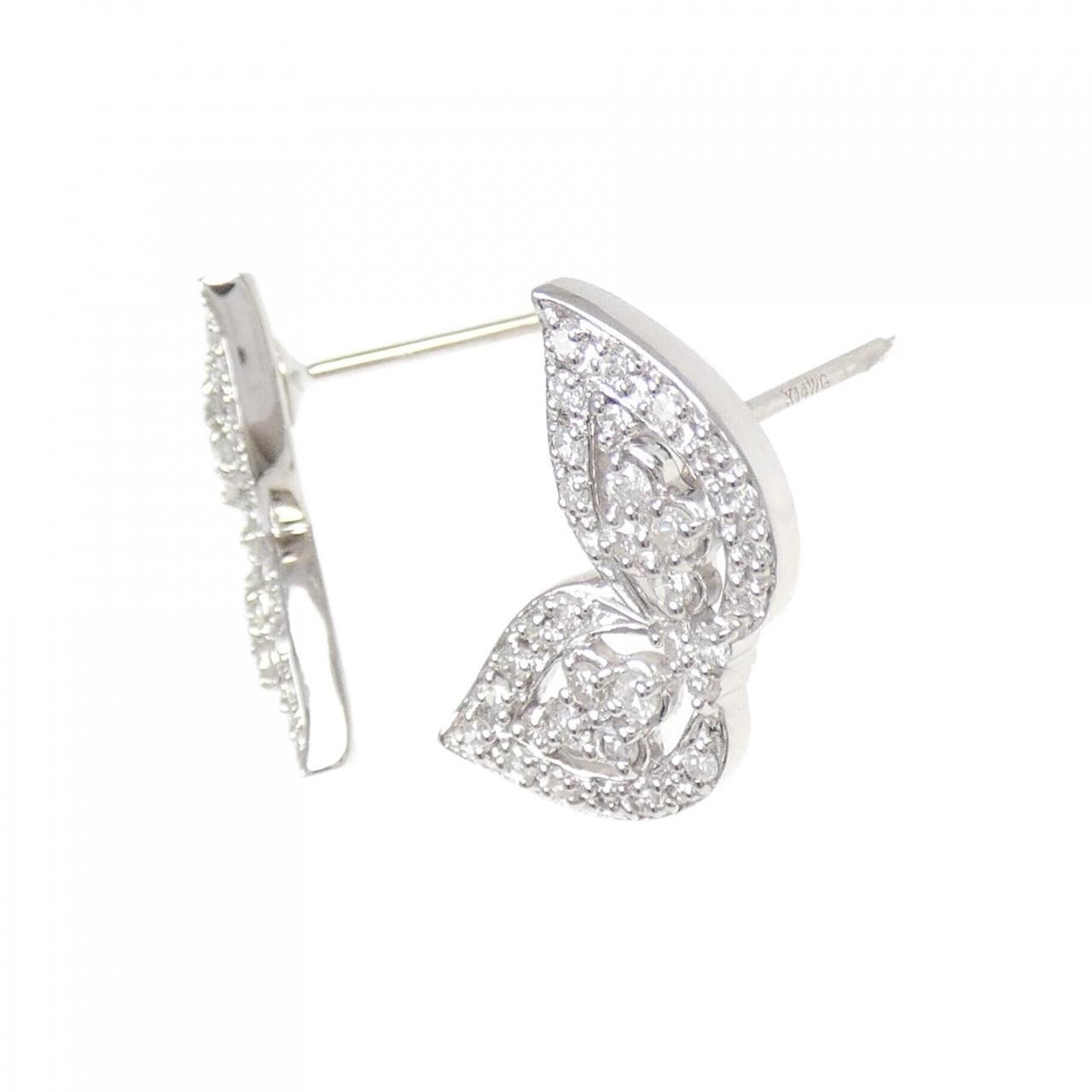 PT900/K14WG ダイヤモンド ピアス 0.50CT