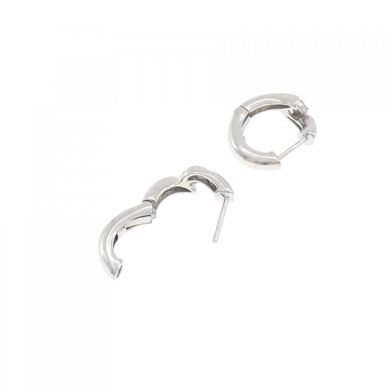 K18WG ダイヤモンド ピアス 0.12CT