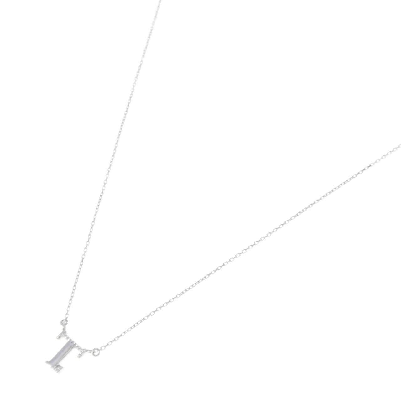 K10WG イニシャルT ダイヤモンド ネックレス