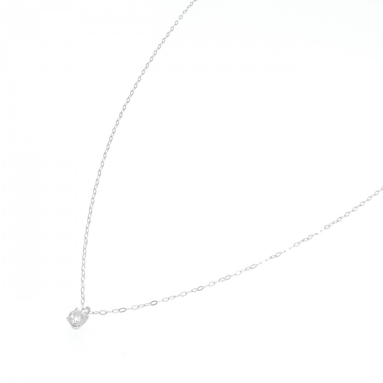 PT950 ソリティア ダイヤモンド ネックレス 0.193CT