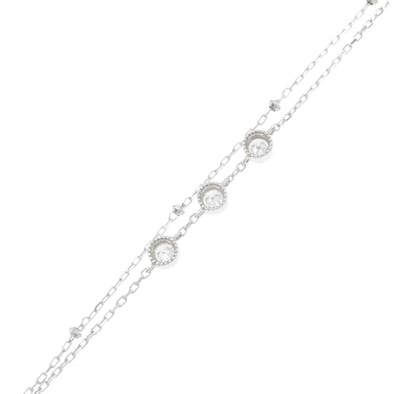 K18WG ダイヤモンド ブレスレット 0.20CT