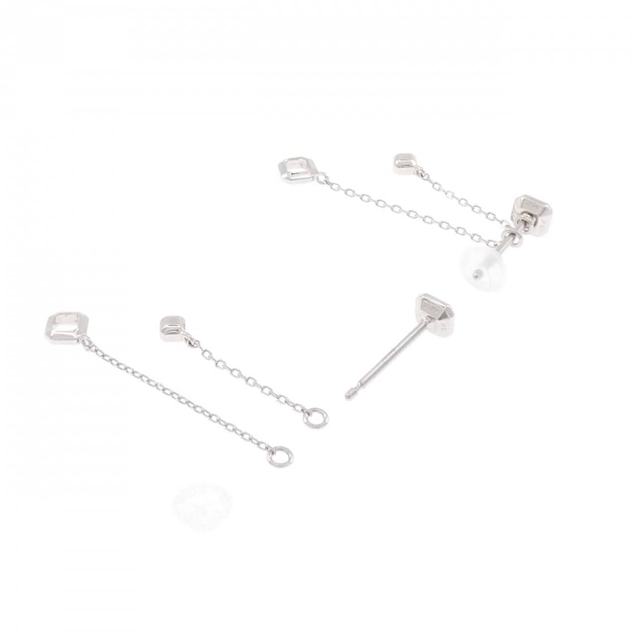 ロイヤル アッシャー ダイヤモンド ピアス 0.10CT