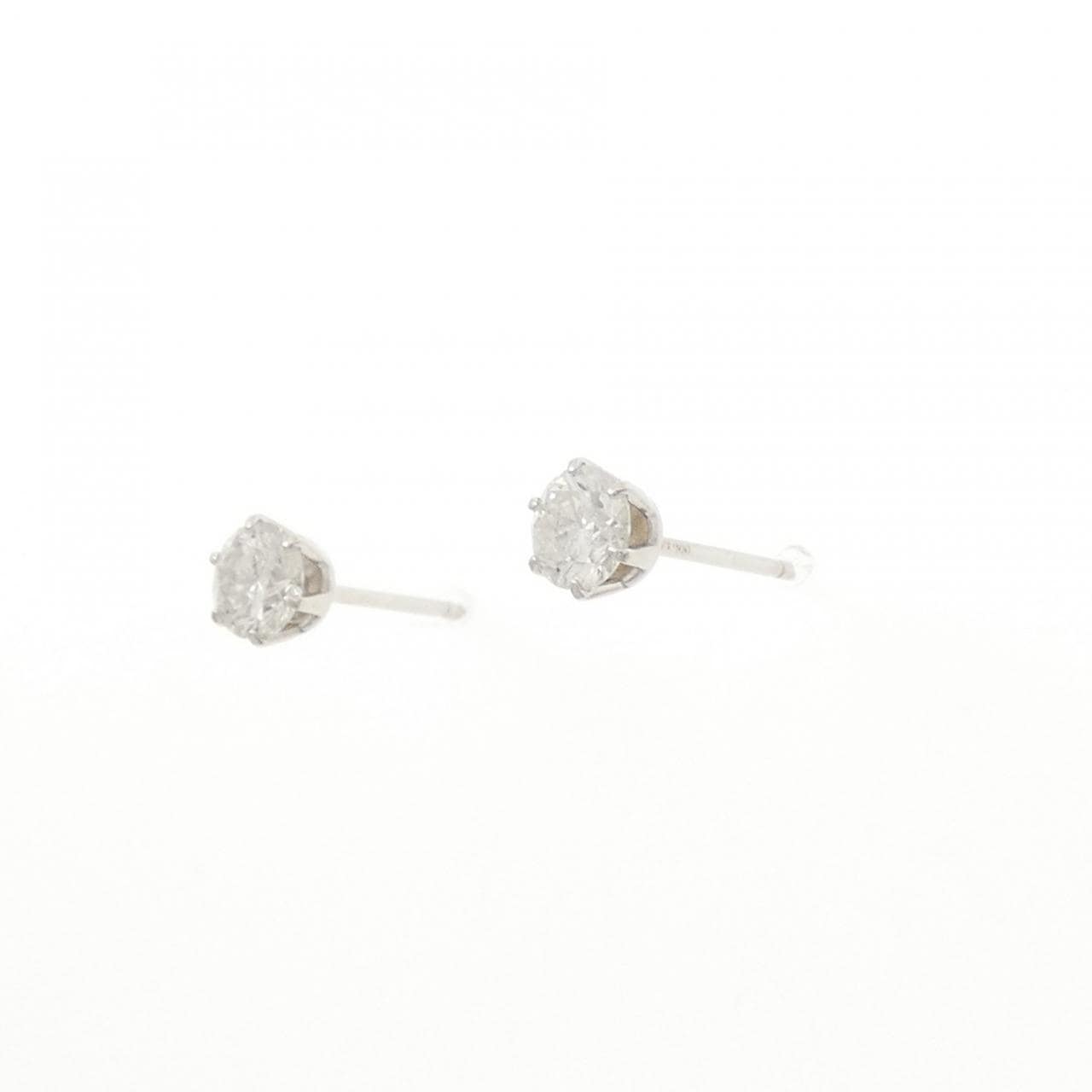 PT900 ソリティア ダイヤモンド ピアス 0.620CT