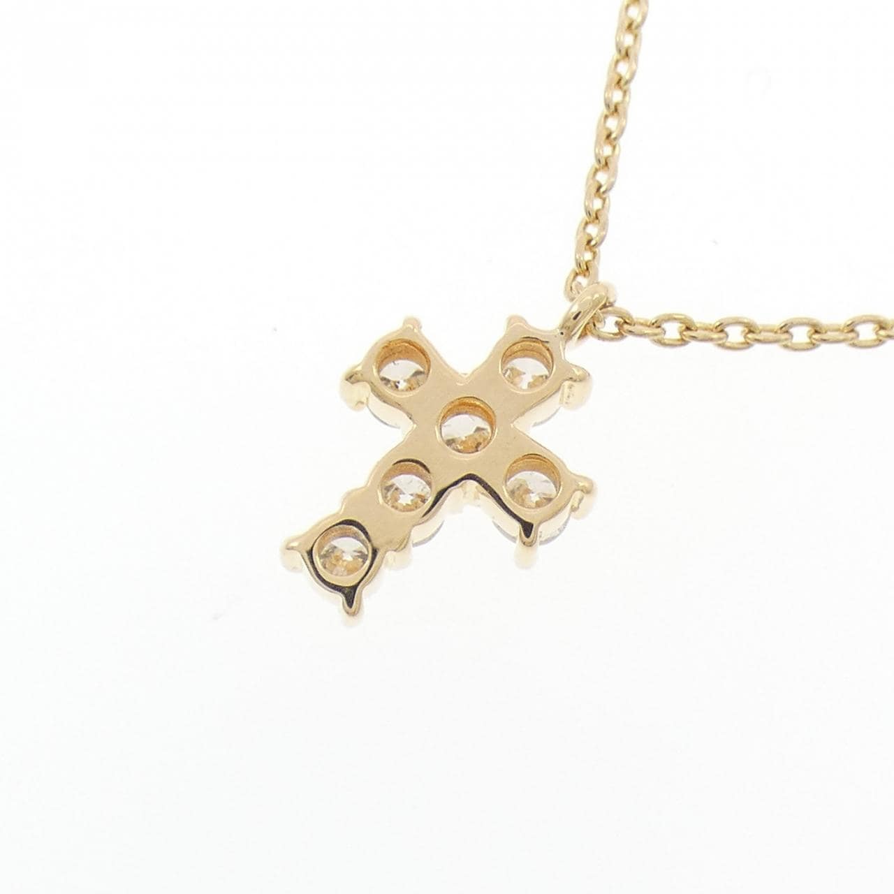 ヴァンドーム クロス ダイヤモンド ネックレス 0.18CT