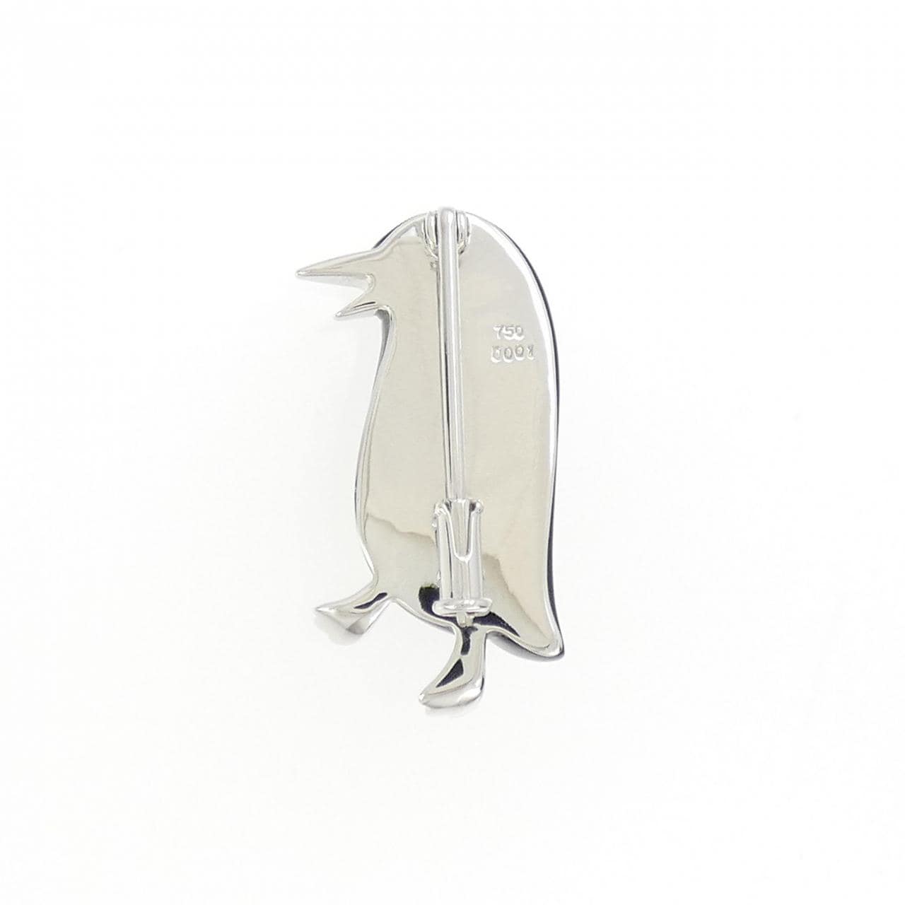 K18WG Penguin Color Stone Brooch