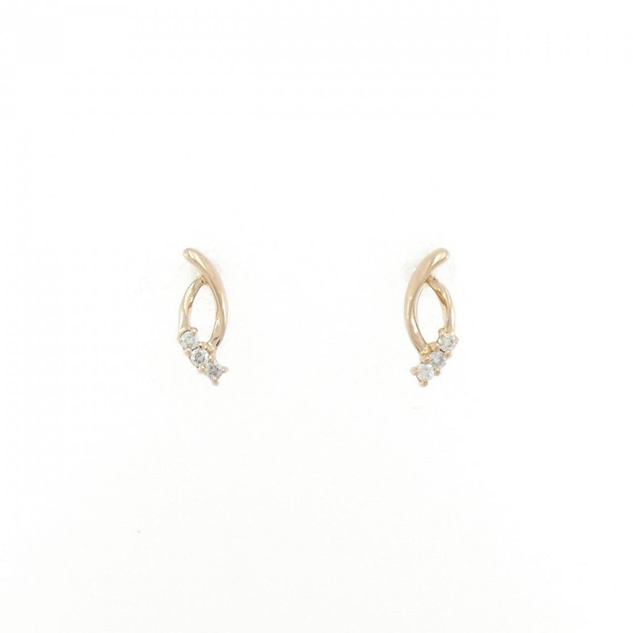 K18PG ダイヤモンド ピアス 0.04CT