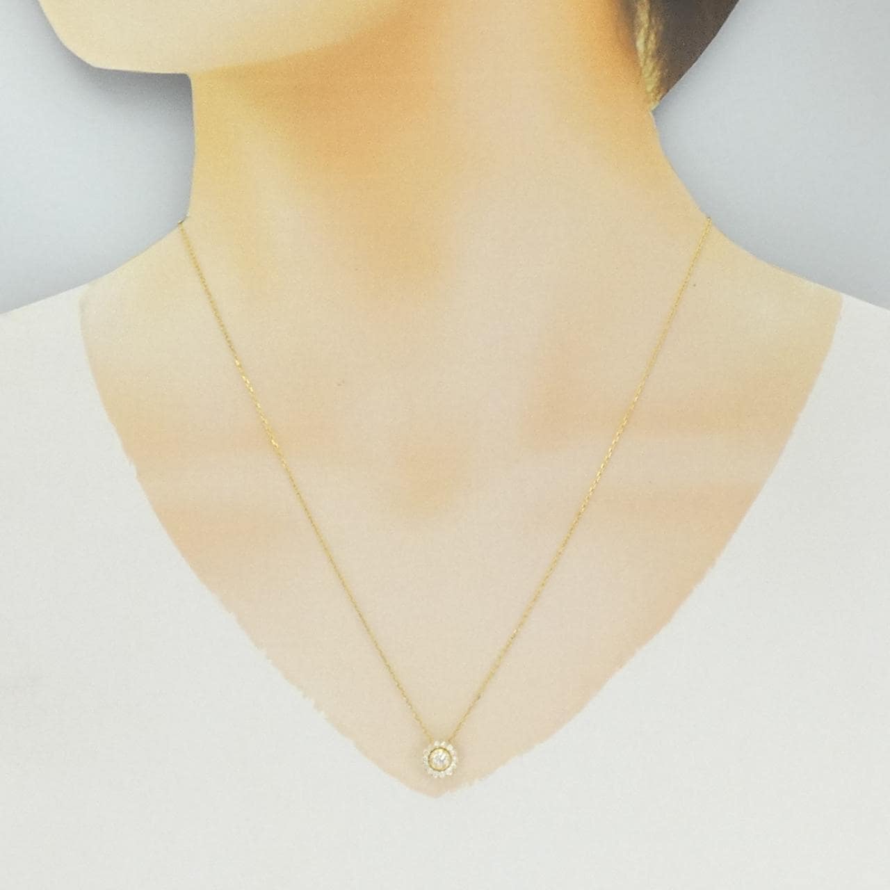 K18YG ダイヤモンド ネックレス 0.159CT
