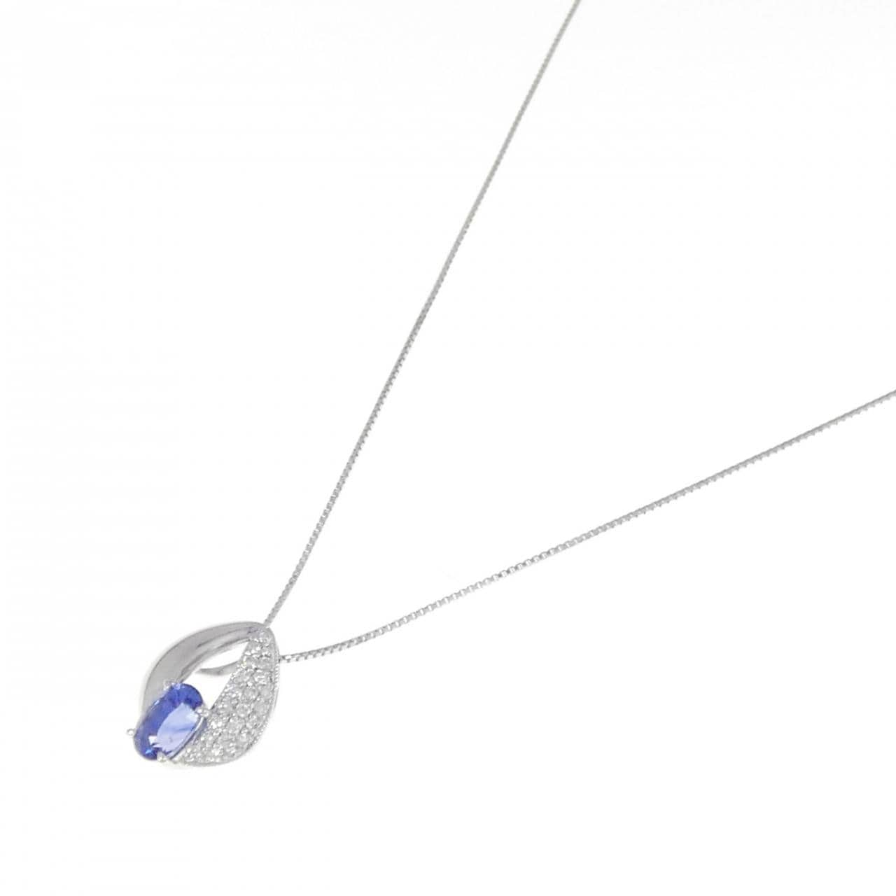 750WG/K18WG Sapphire Necklace 1.84CT