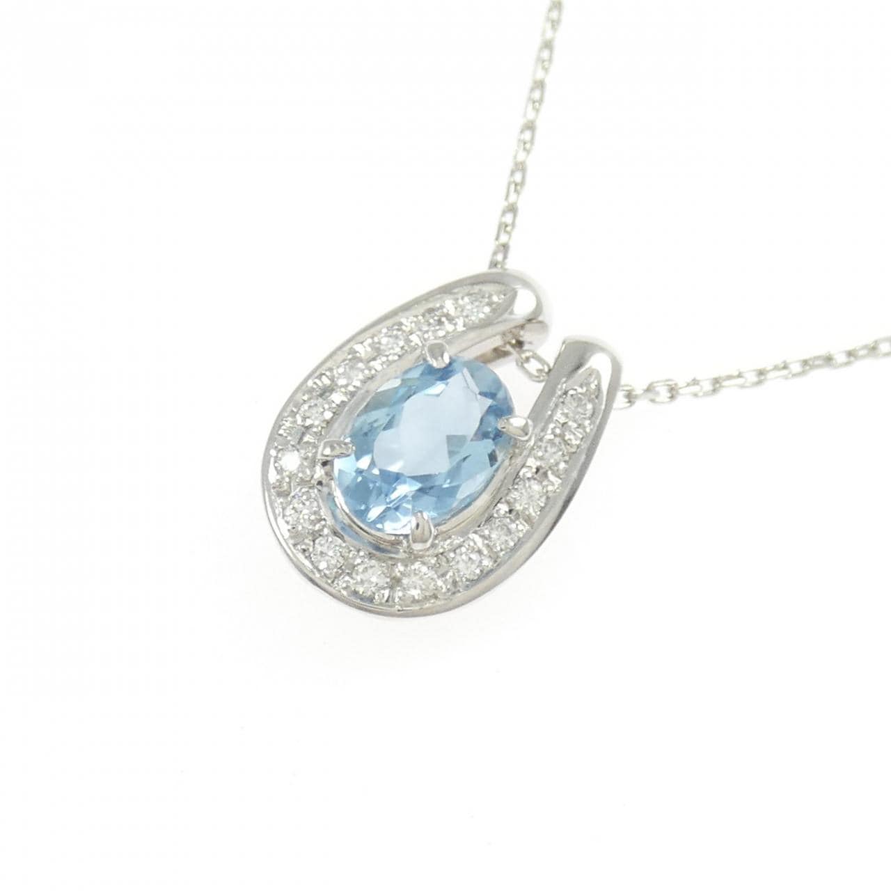 PT900/PT850 アクアマリン ネックレス 0.66CT