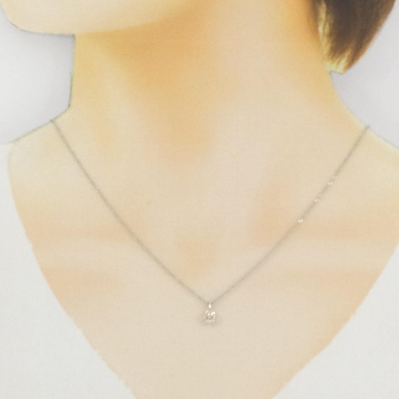 PT999单钻钻石项链，0.40克拉