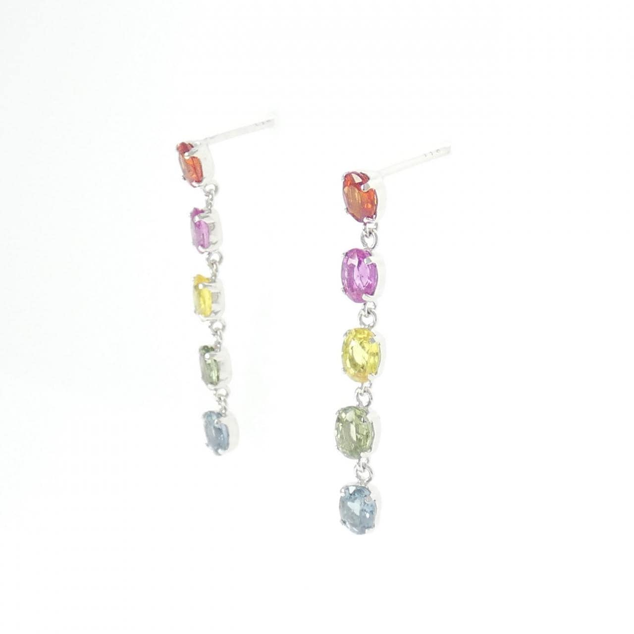 K18WG サファイヤ ピアス 2.20CT