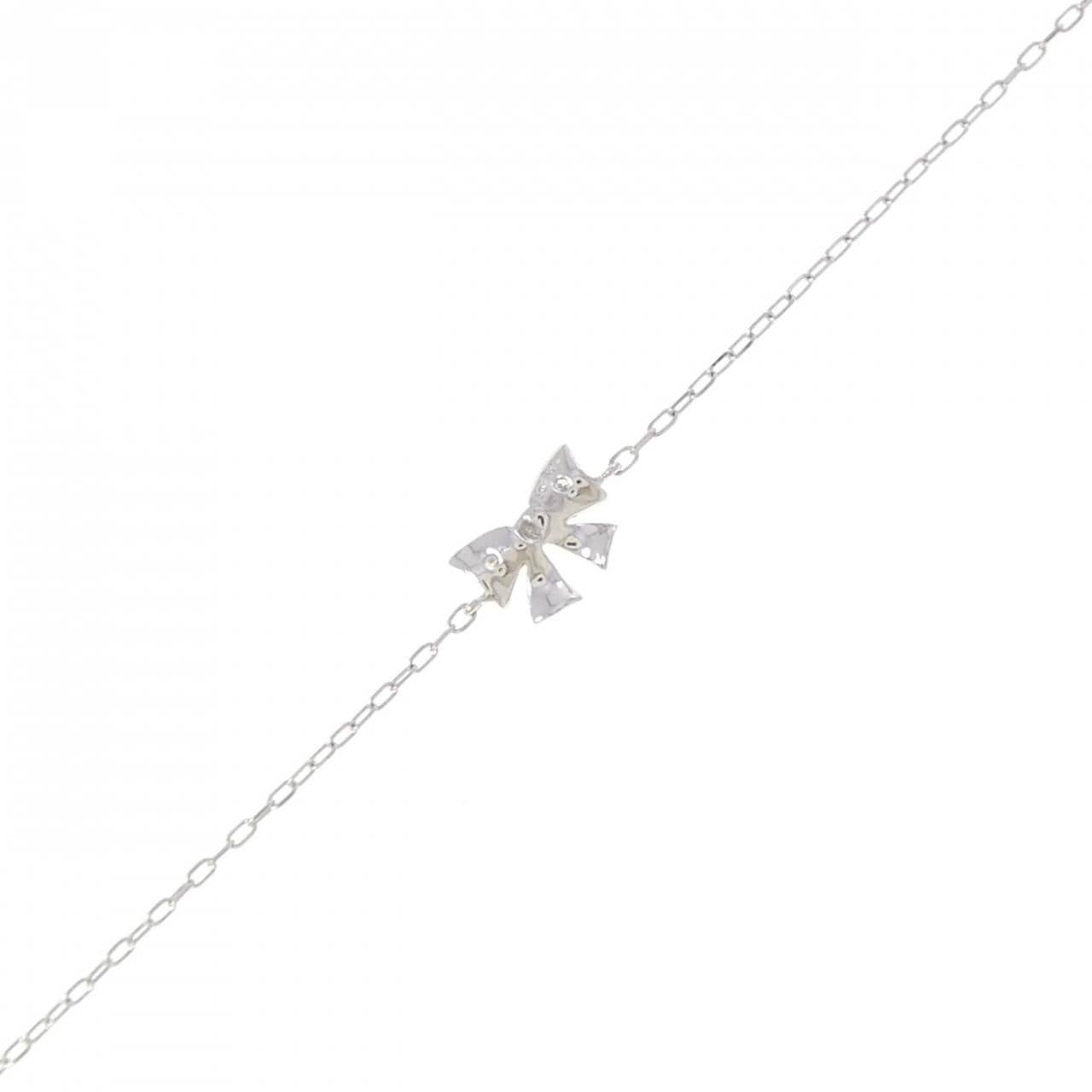PT950/PT850 リボン ダイヤモンド ブレスレット 0.01CT