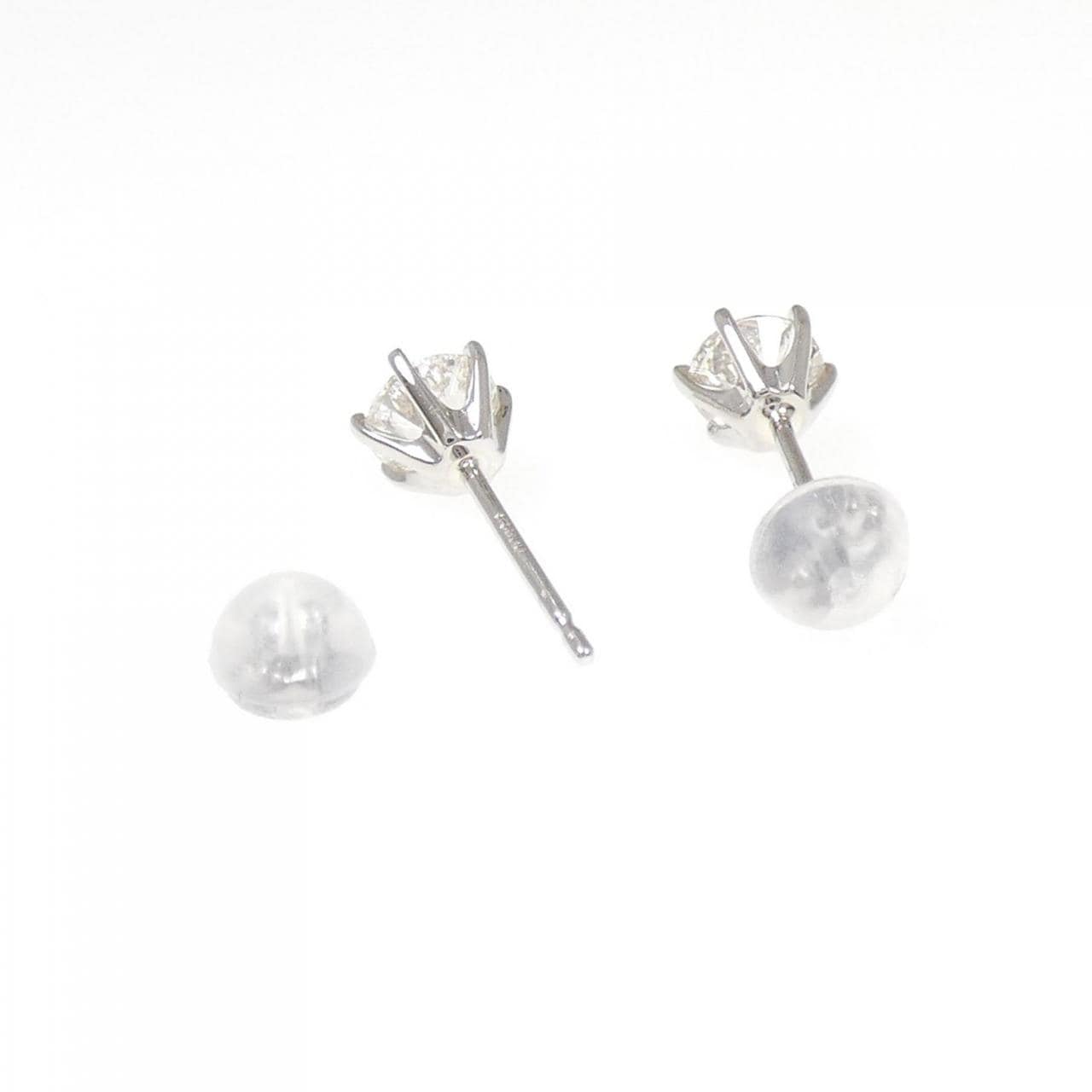 PT900 ソリティア ダイヤモンド ピアス 1.022CT
