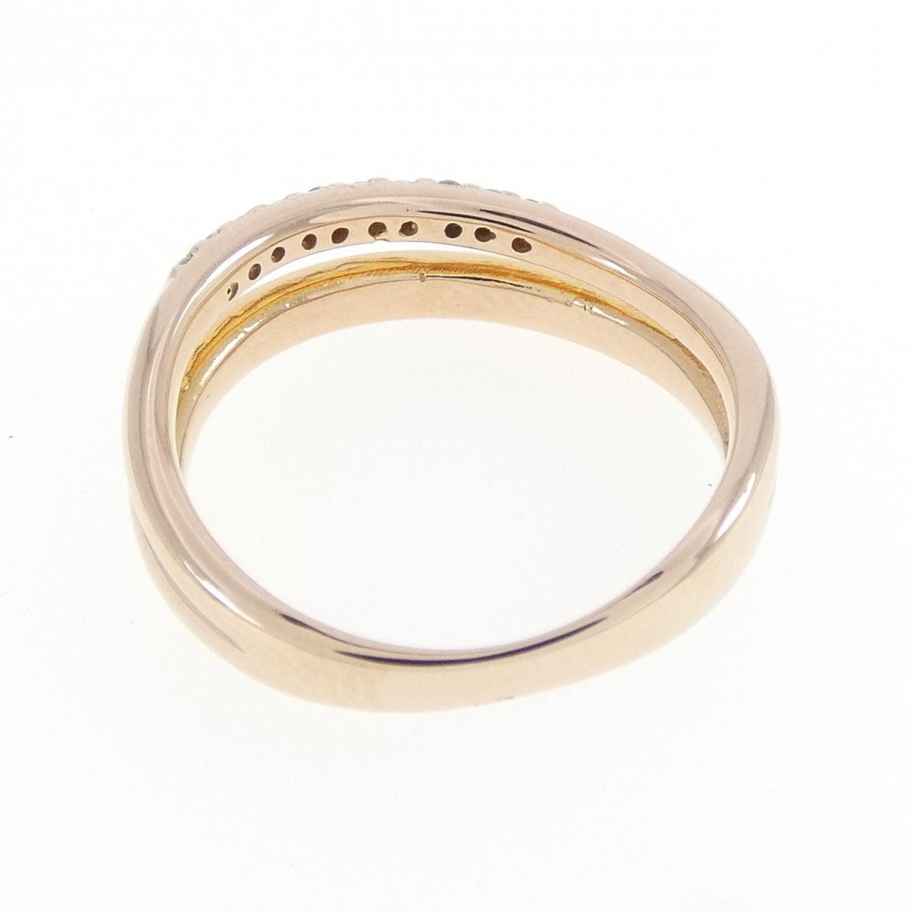K18PG ダイヤモンド ピンキーリング 0.05CT