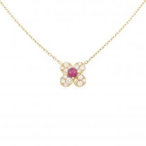 【ヴィンテージ】ヴァンクリーフ&アーペル トレフル スモール ネックレス 0.56CT