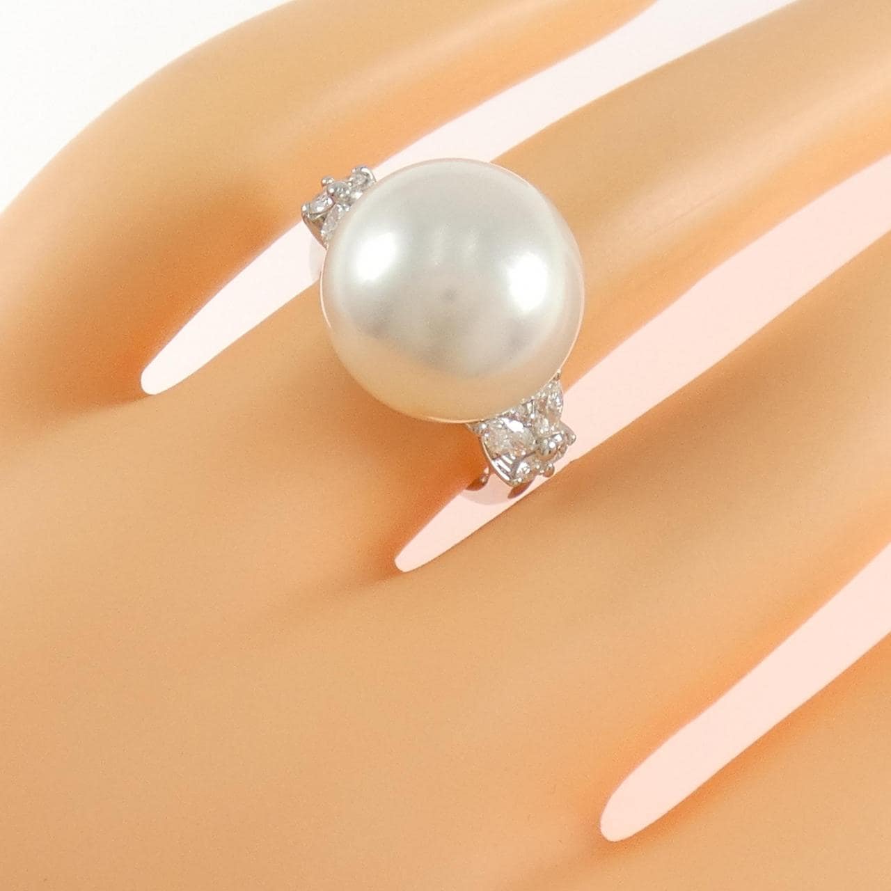 PT900 白蝶パール リング 14.1mm