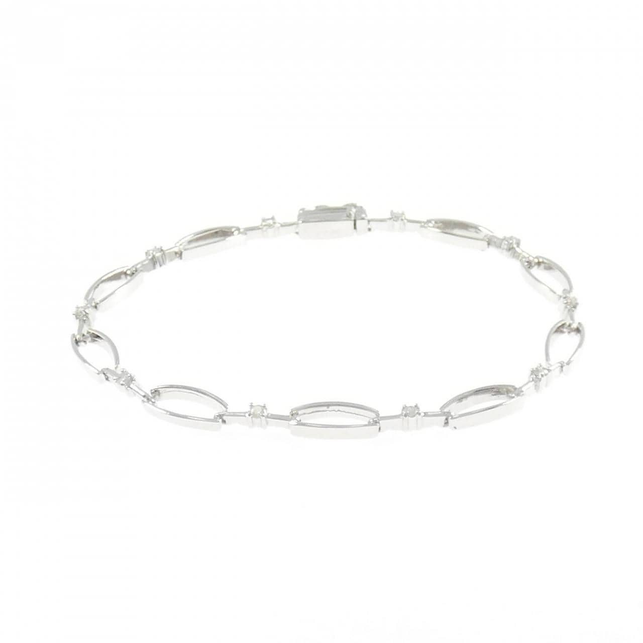 K18WG ダイヤモンド ブレスレット 0.20CT