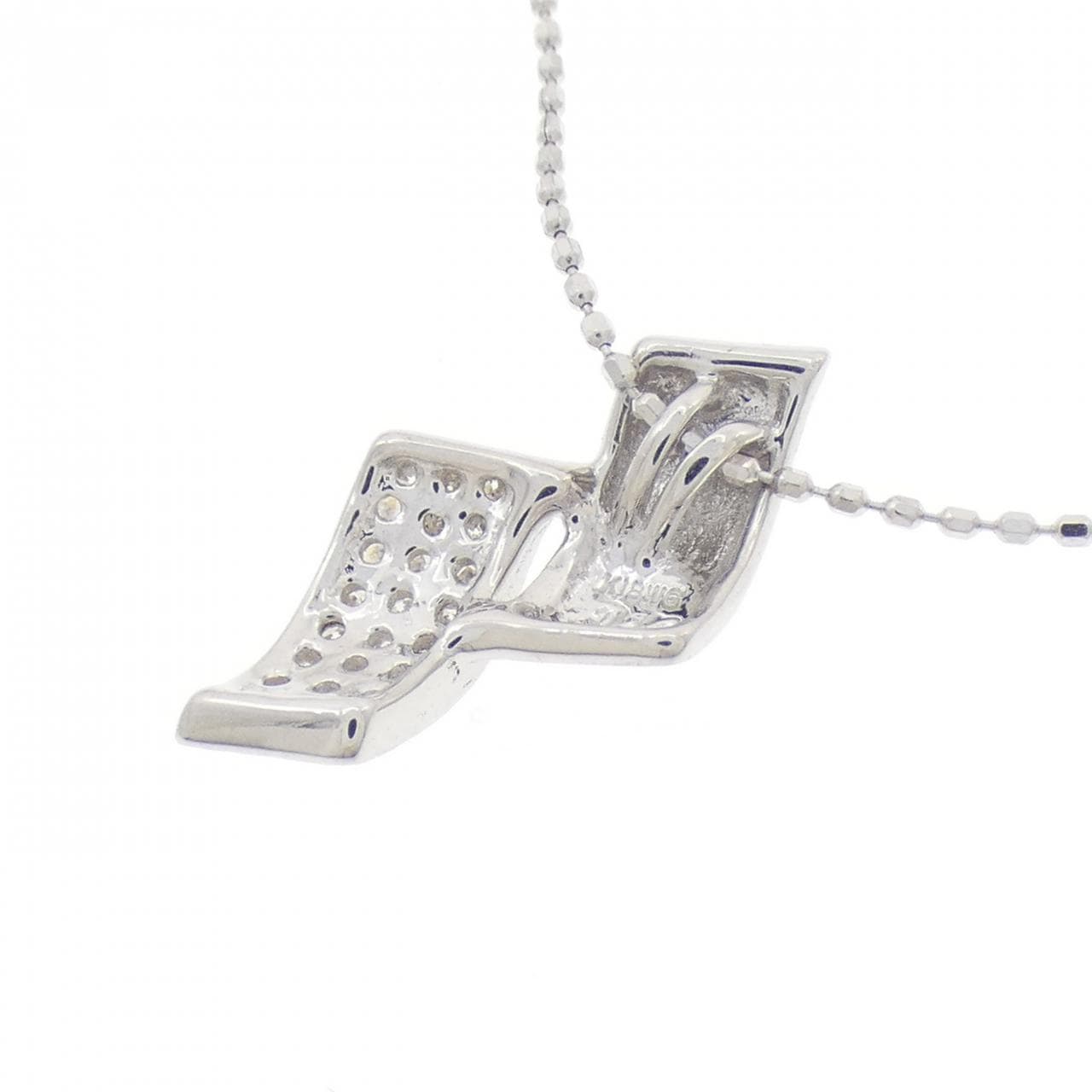 K18WG ダイヤモンド ネックレス 0.10CT