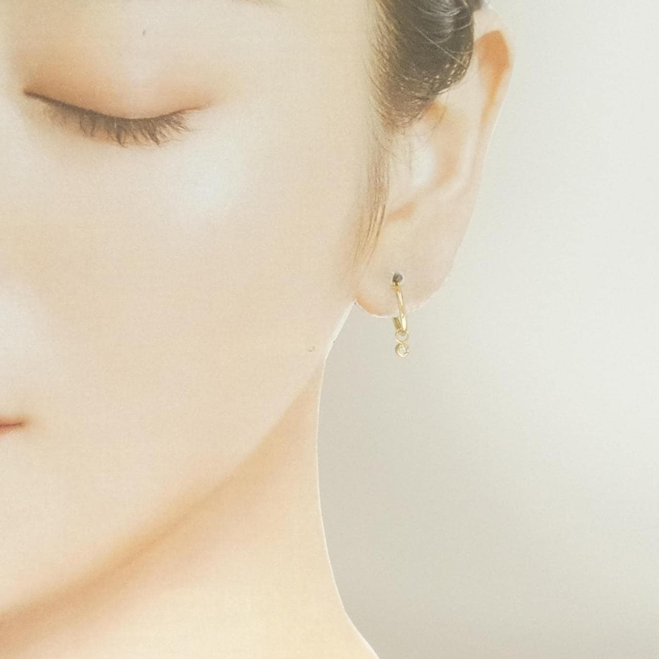 K18YG 2WAY ダイヤモンド ピアス 0.10CT