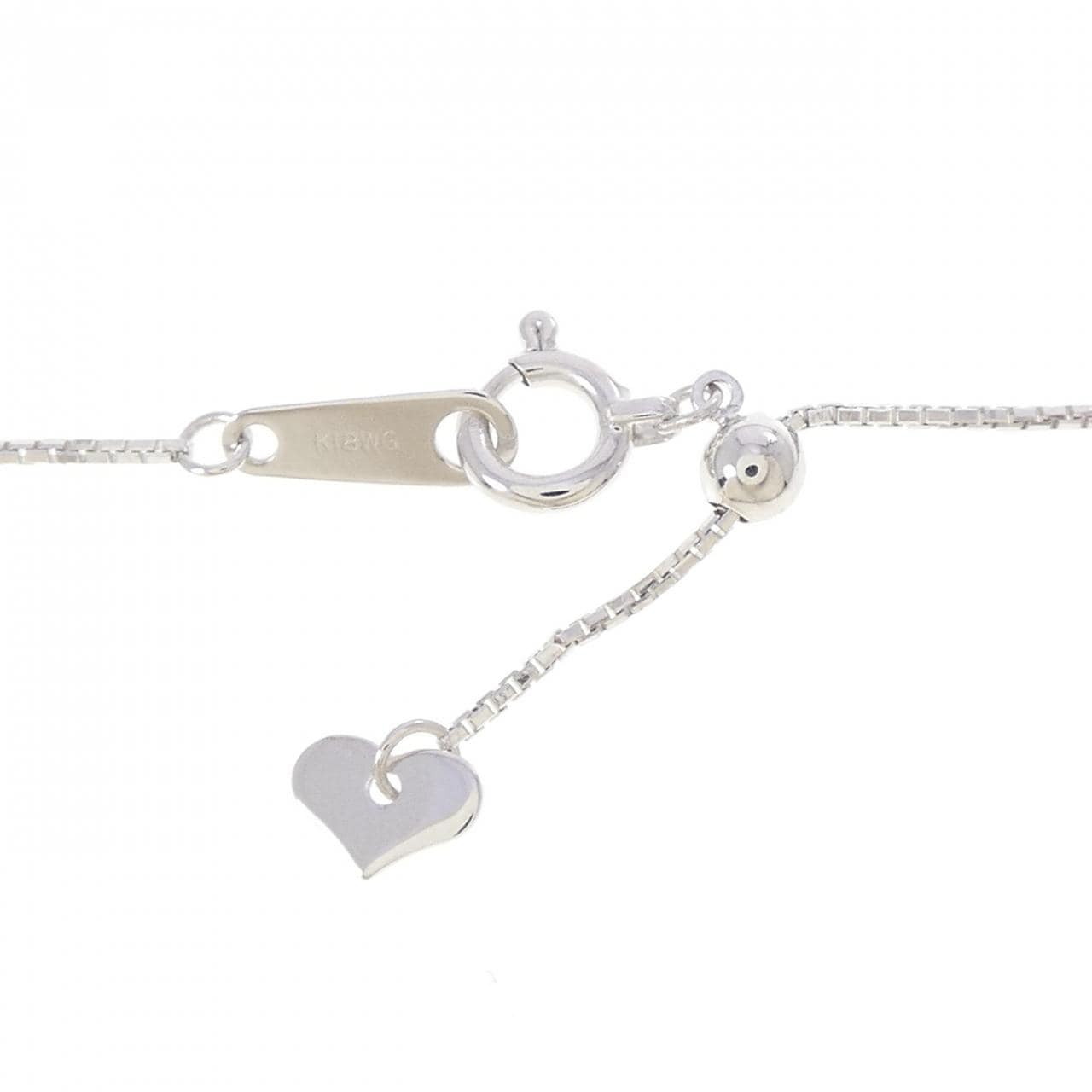 K18WG パヴェ ダイヤモンド ネックレス 0.55CT