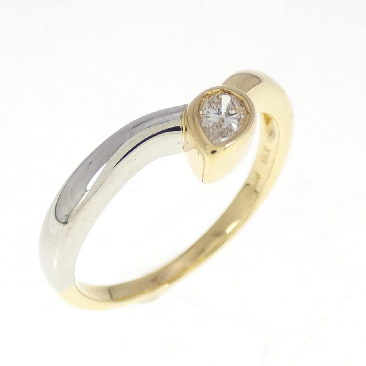 K18YG/PT ダイヤモンド リング 0.12CT