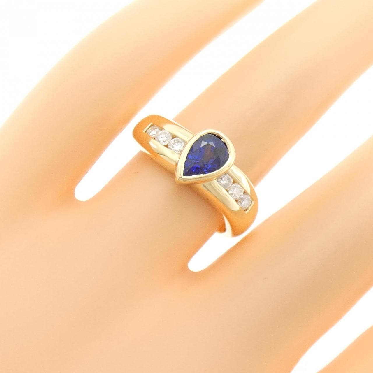 K18YG サファイヤ リング 1.13CT