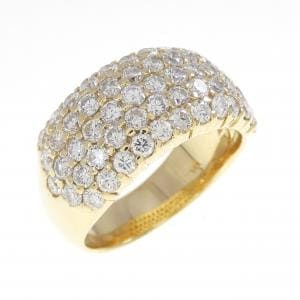 K18YG パヴェ ダイヤモンド リング 2.34CT
