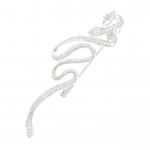 750WG ダイヤモンド ブローチ 0.51CT