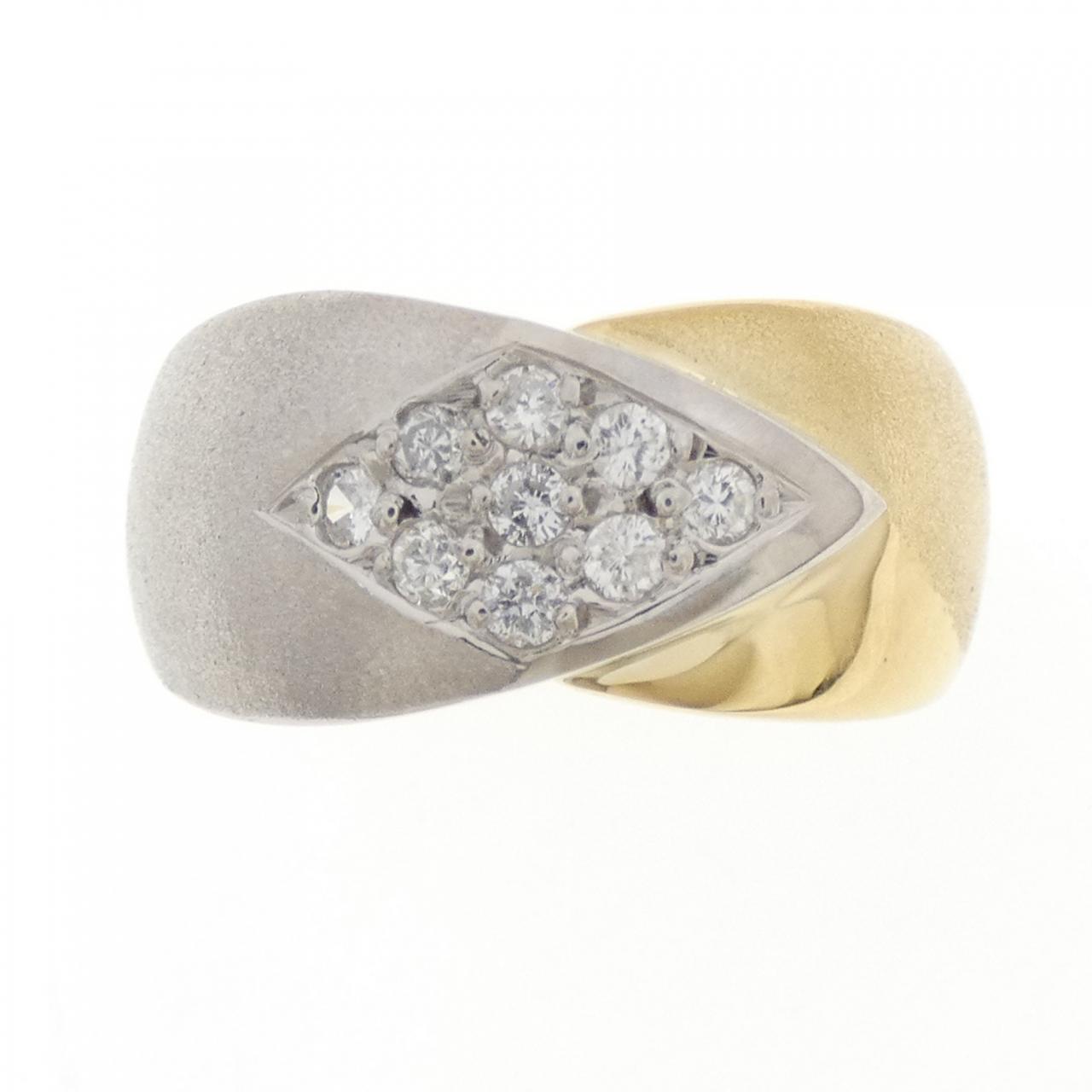 PT850/K18YG パヴェ ダイヤモンド リング 0.21CT