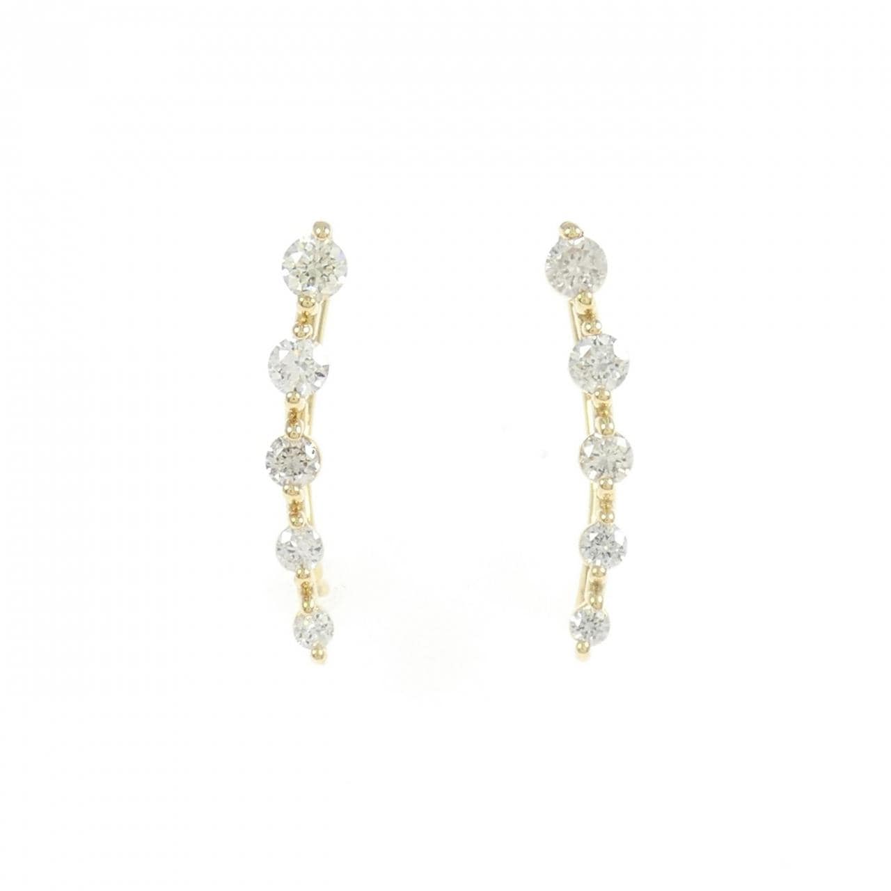 K18YG ダイヤモンド ピアス 0.30CT