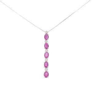 K14WG ruby necklace