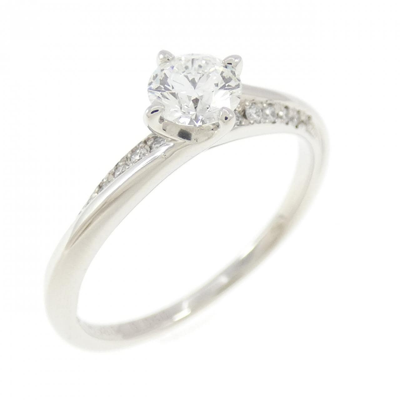 PT950 ダイヤモンド リング 0.325CT F VS2 3EXT H＆C