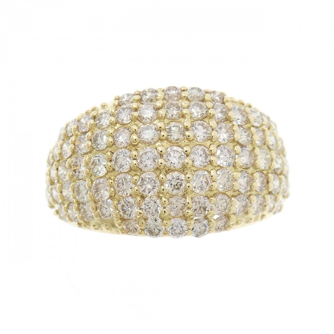 K18YG パヴェ ダイヤモンド リング 2.00CT