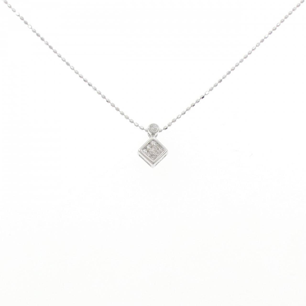 K18WG ダイヤモンド ネックレス 0.10CT