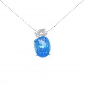 K18WG ブルートパーズ ネックレス 11.00CT