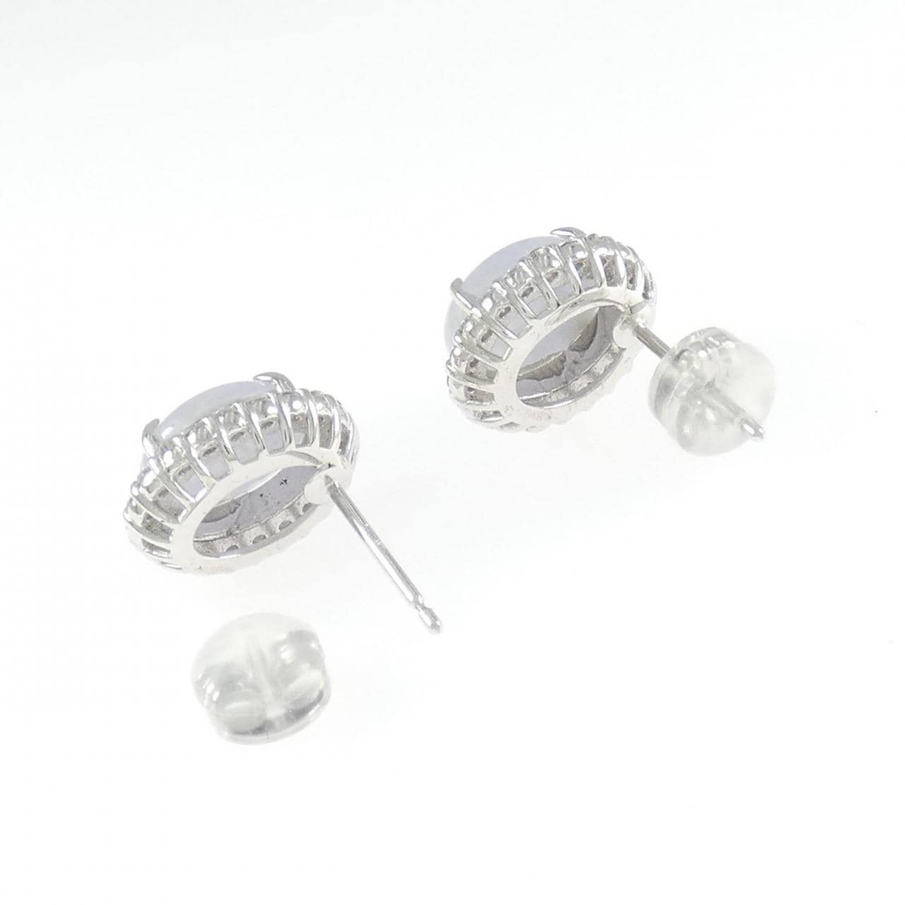 K18WG ラベンダーヒスイ ピアス