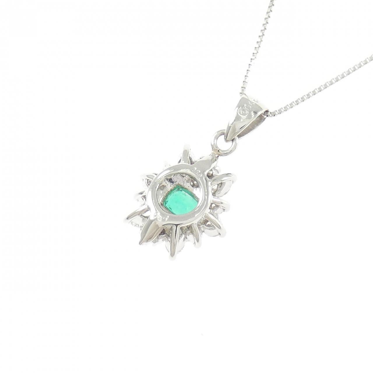PT900/PT850 エメラルド ネックレス 0.24CT