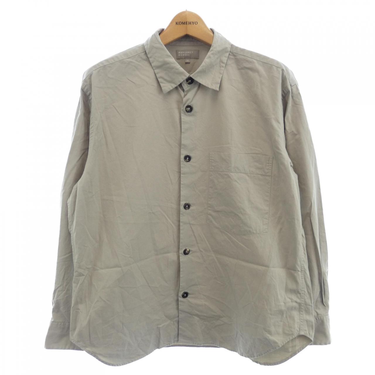 MARGARET HOWELL - 2024SS マーガレットハウエル MARGARET HOWELL SHEER COTTON シアーコットン 半袖 シャツ ブラウス 2/サックス【2400014073942】 マーガレットハウエル Margaret Howell シャツ（2024SS