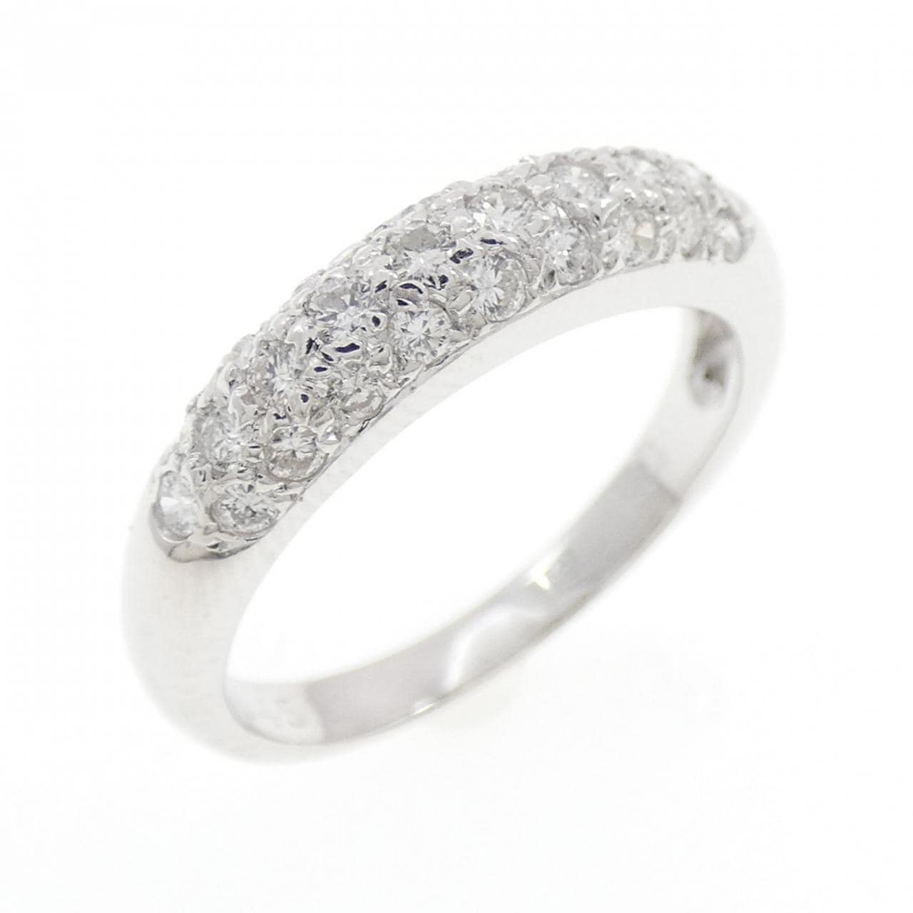 K18WG パヴェ ダイヤモンド リング 0.45CT