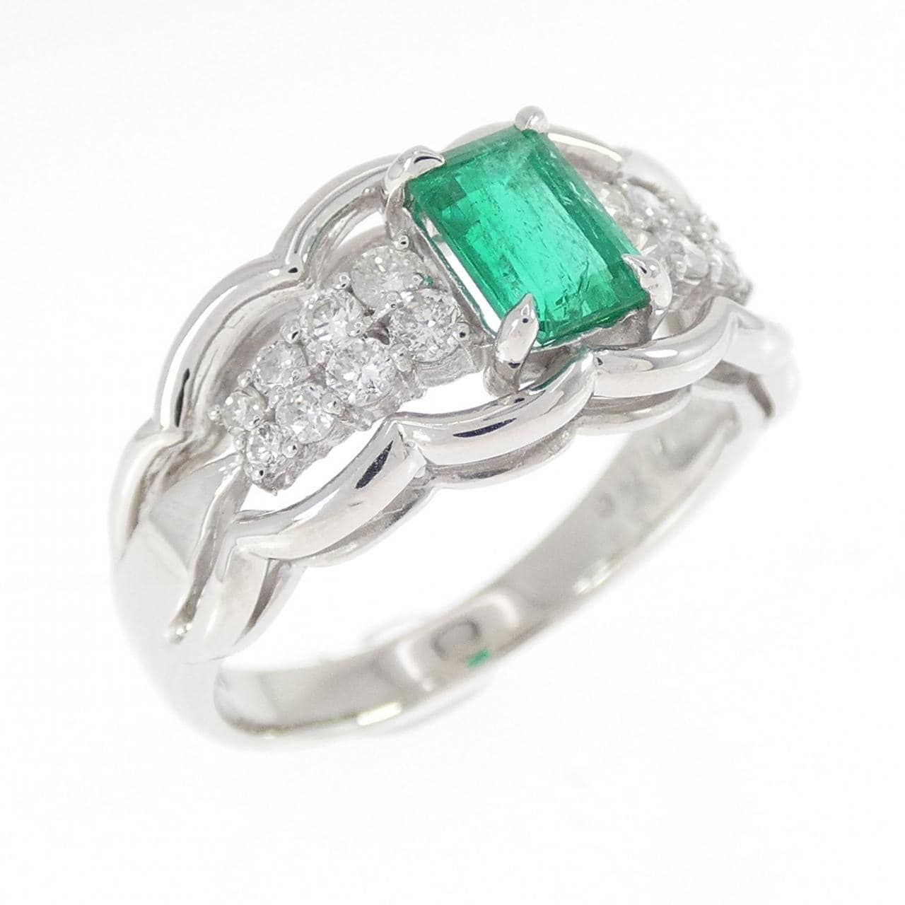 PT900 エメラルド リング 0.56CT