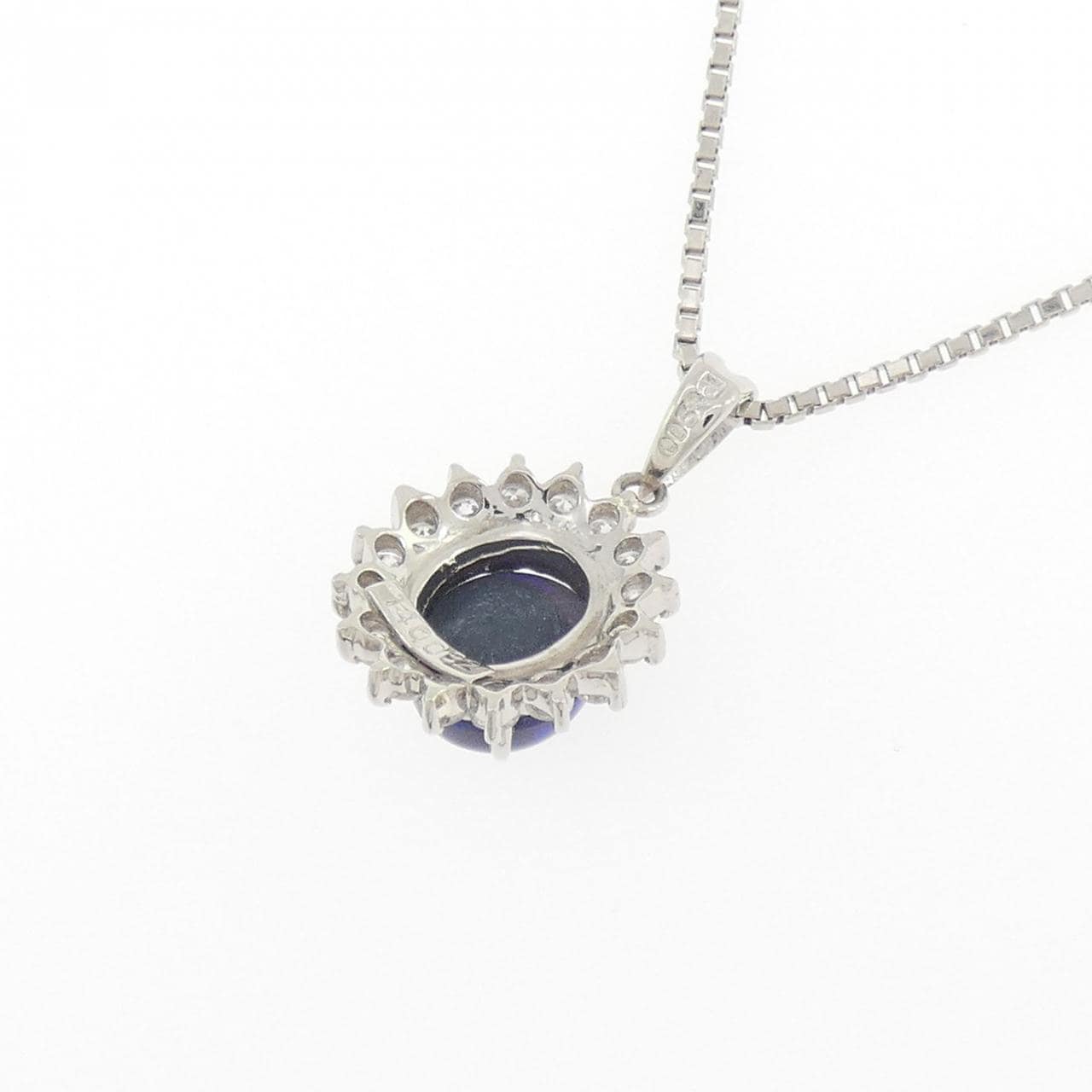 PT900/PT850 ブラックオパール ネックレス 1.40CT