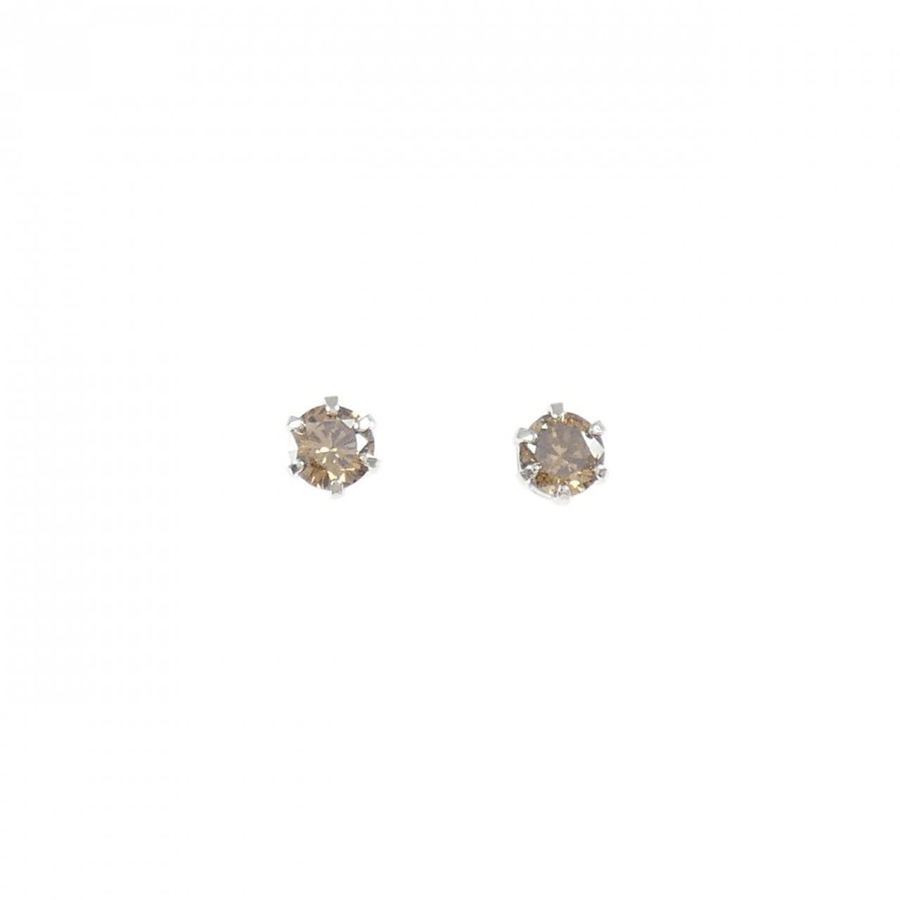 PT900 ソリティア ダイヤモンド ピアス 0.20CT