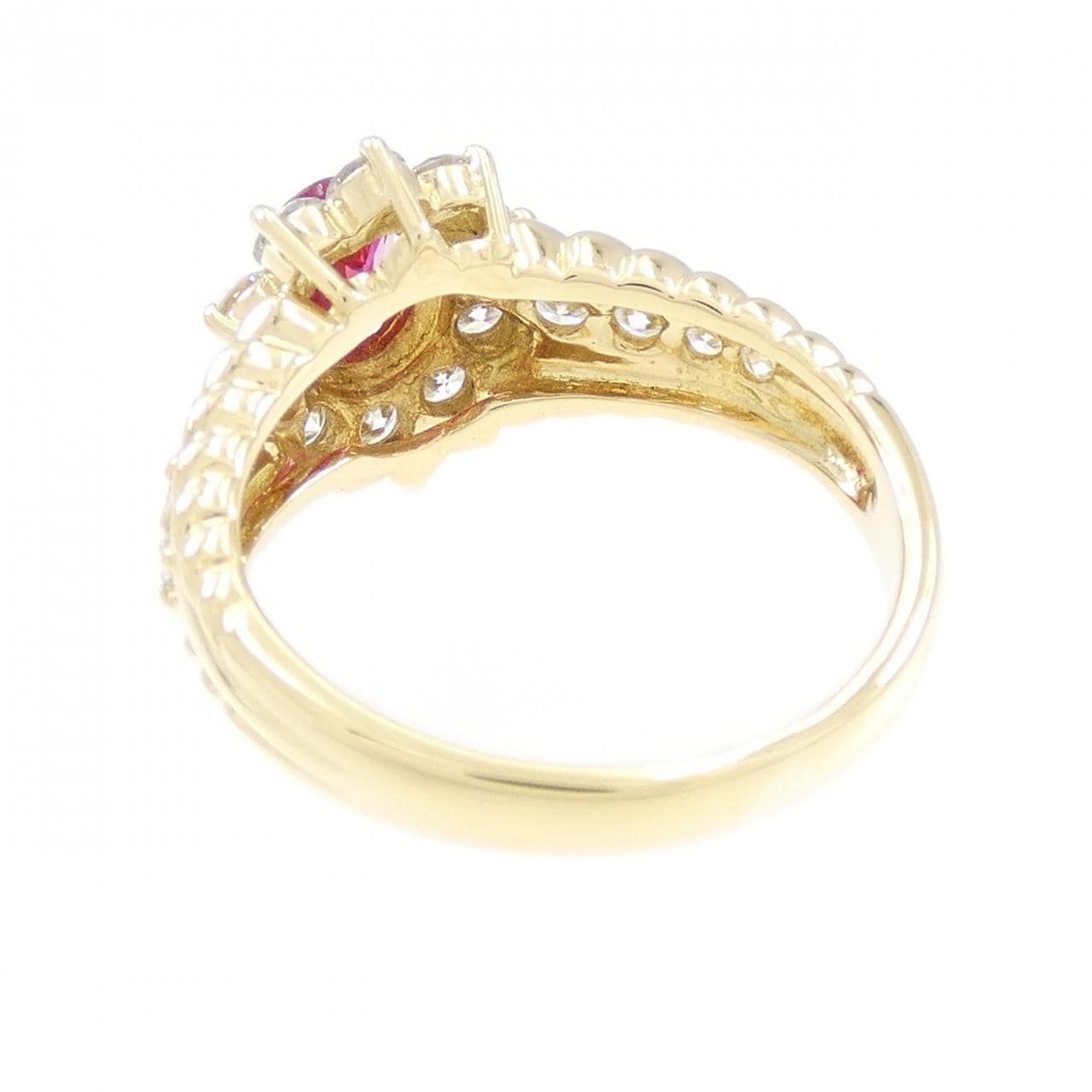 K18YG ruby ring 0.54CT