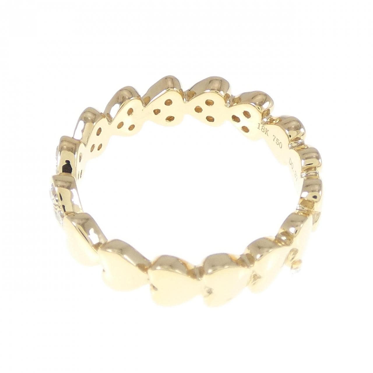 750YG ハート ダイヤモンド リング 0.37CT