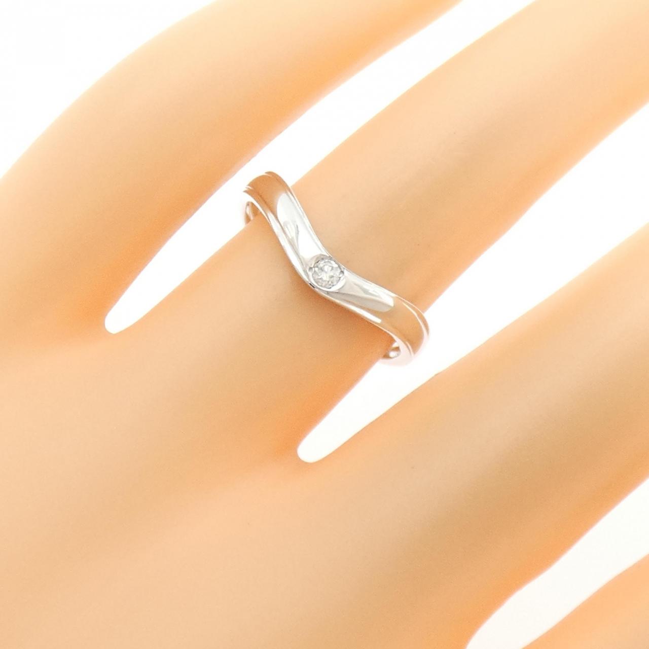 K18WG solitaire Diamond ring 0.03CT