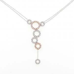 750WG/750PG ダイヤモンド ネックレス 0.86CT