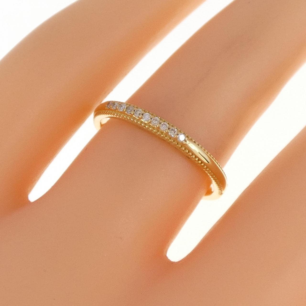[BRAND NEW] K18YG Diamond ring 0.04CT